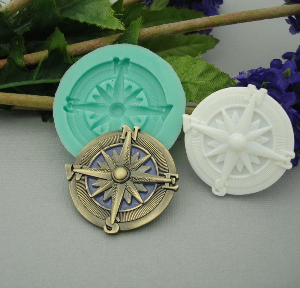 Silicone Mold Nautical Compass for Crafts, Jewelry, Resin, Polymer Cla –  FINDINGS STOP