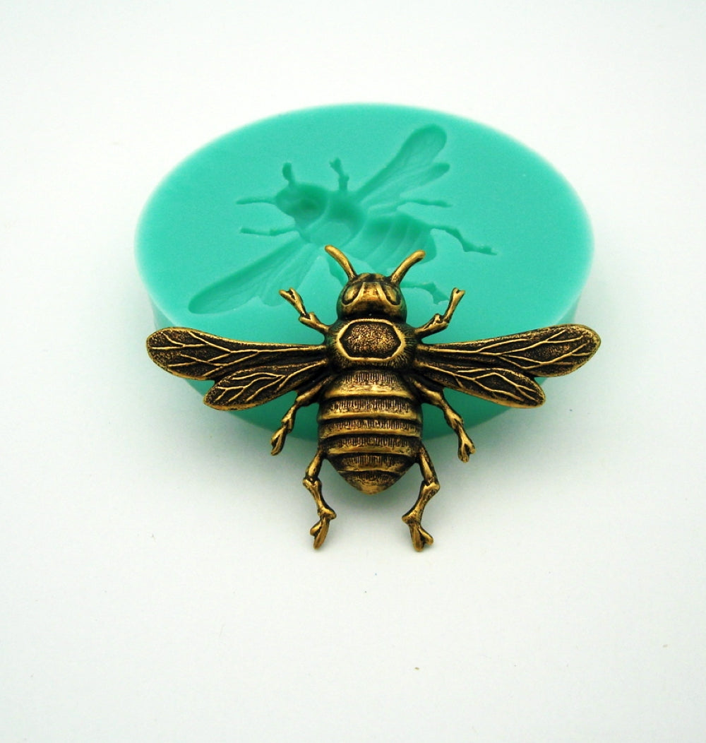 2 Etched Bee Silicone Mold For Resin & Epoxy. Sized Use On Badge