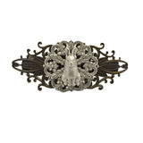 Antiqued-Brass-Filigree-Barrette-with-Silver-Rabbit-Design