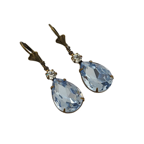 Vintage-inspired-blue-teardrop-earrings