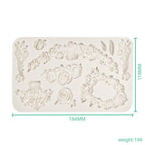 Flowers Flexible Silicone Mould for Crafts, Jewelry, Resin, Scrapbooking, Polymer Clay.