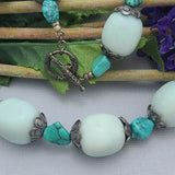 Russian Amazonite Sterling Silver Necklace.