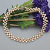 Pink Lentil Freshwater Pearl Necklace.