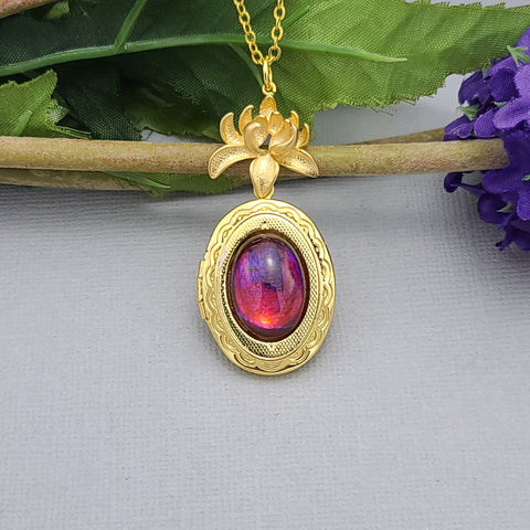 oval-real-18K-gold-plated-with-fire-opal-stone-lotus-flower-photo-locket-jewelry-gift-locket-necklace