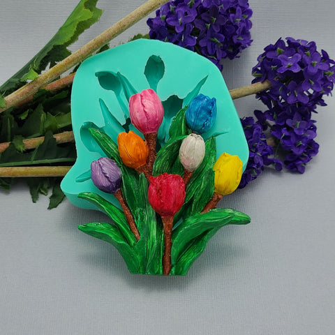 tulip-flower-silicone-mold-cake-decorating-tool-rafts-resin-polymer-clay