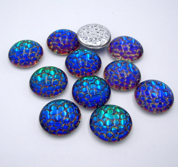 Round Resin Cabochons, Mermaid Fish Scale – FINDINGS STOP